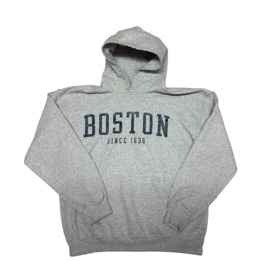 Gildan Gray Boston Hoodie
